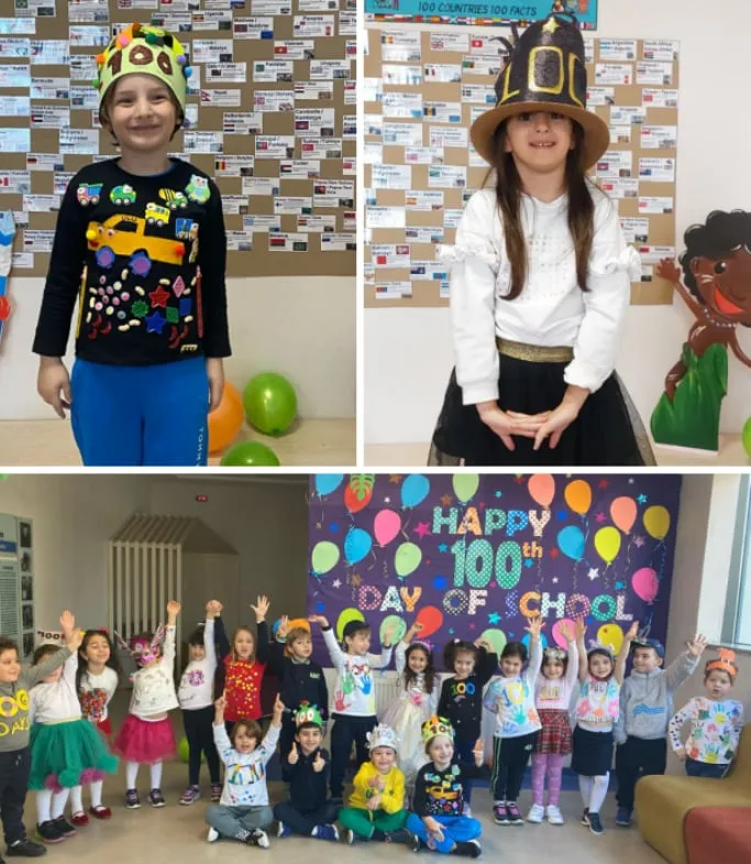 Okulumda 100 Mutlu Gün etkinliğinden fotoğraflar